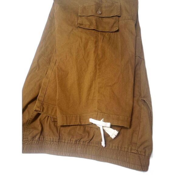 NWT No Boundaries Brown Elastic Waist Drawstring 8 Pocket Cargo Pants Size 3XL - Picture 9 of 12